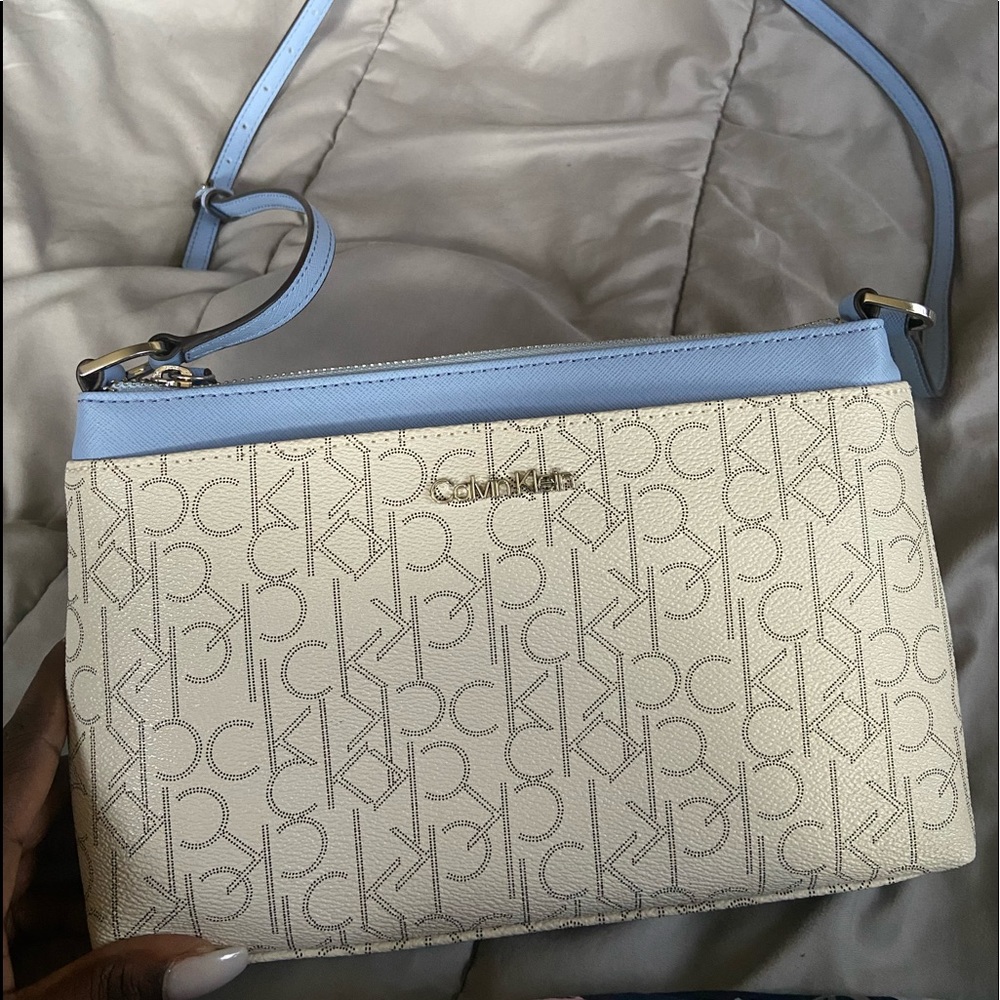 Baby blue an tan brand new